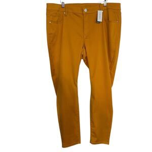 Lane Bryant Signature Fit Skinny Mid-Rise Jeans – Mustard/Amber, Size 18 Plus